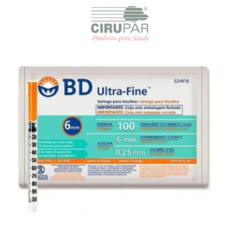 Seringa Insulina 0,5ml 50U 6x0,25 Ultrafine Pacote C/10un - BD