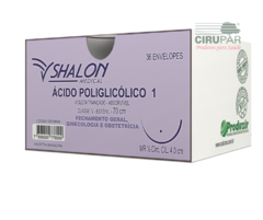 Fio Vicryl 1 1/2C 4,0 cm 70cm c/36 L501MR40 Shalon