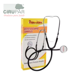 ESTETOSCÓPIO ADULTO SIMPLES PRETO ESTSIMP - PREMIUM