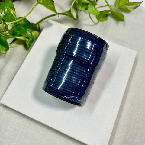 Cordão Colorido 100% Algodão - Azul Marinho 3MM