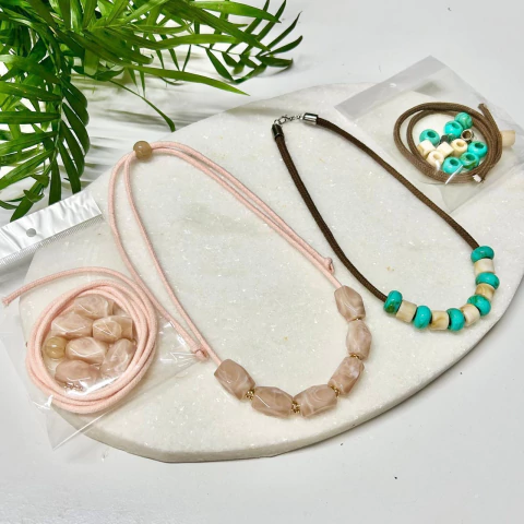 Kit de Materiais para 2 Colares em Macramê!