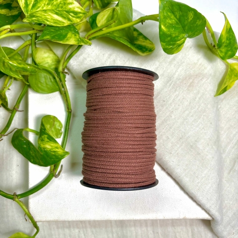 Cordão Colorido 100% Algodão - Chocolate 3MM