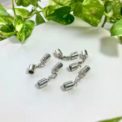 Conjunto montado terminais para colar - Prata Pequeno