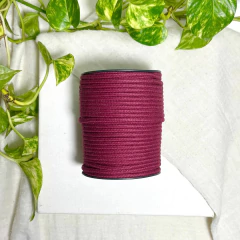 Cordão Colorido 4mm (50m) São José - Vinho - Fibra Estúdio | Materiais para Macramê