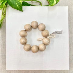 Conjunto com 10 Bolinhas de Madeira - Natural