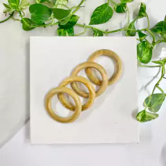 Kit 4 Argolas de madeira - 7cm de diâmetro