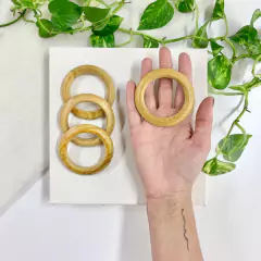 Kit 4 Argolas de madeira - 7cm de diâmetro - comprar online