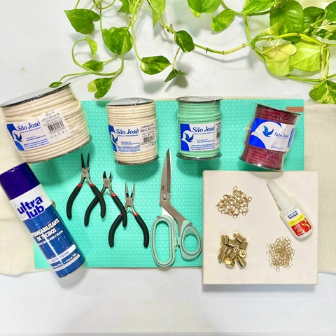Kit de Materiais Curso de Colares e Acessório em Macramê