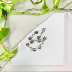 Conjunto montado terminais para colar - Prata Grande na internet