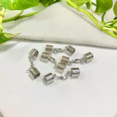 Conjunto montado terminais para colar - Prata Grande