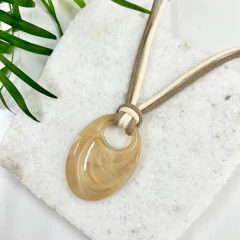 Pingente Oval Nude Marmorizado - comprar online