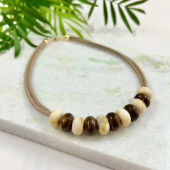 Conta Resina Redonda Achatada Café - Entremeio