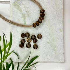 Conta Resina Redonda Achatada Café - Entremeio na internet