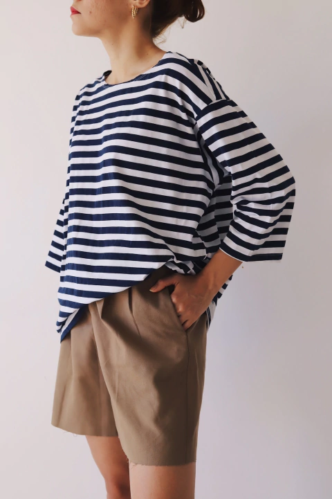 camisa listrada navy - g