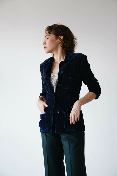 blazer veludo vintage - p