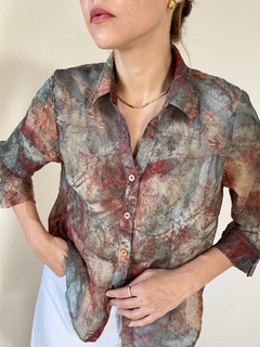 camisa abstrata choi - p - Retroagir
