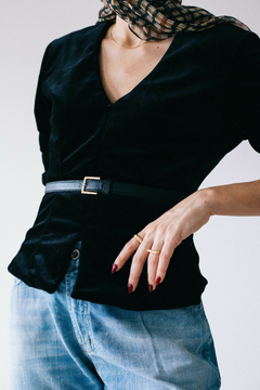 blusa vintage veludo - p - comprar online