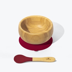 Bowl para bebé AVANCHY De Bambú Y Silicona + Cuchara - tienda online