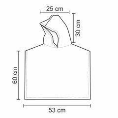 Poncho - salida de baño celeste en internet