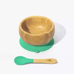 Bowl para bebé AVANCHY De Bambú Y Silicona + Cuchara