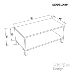 Mesa Ratona Nordica Moderna Melamina Escandinava R4 en internet