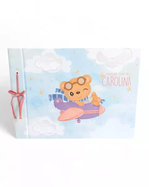Livro do Bebê Lúdico Ursinha Aviadora (F. Azul)
