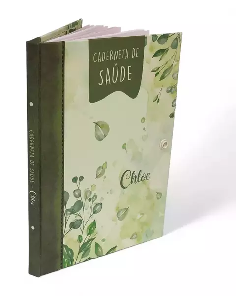 Caderneta de Saúde Folhagens Aquarela