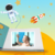 Álbum para Fotos com Caixa / Astronauta na internet