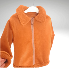 Chaqueta de corderoy con corderito Marron