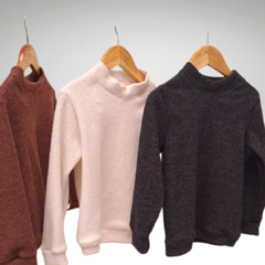 Buzo NEGRO LANA WAFLE - comprar online
