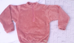 Buzo polar con cierre rosa viejo - tienda online