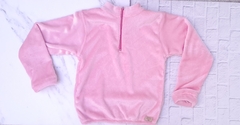 Buzo polar con cierre rosa bebe