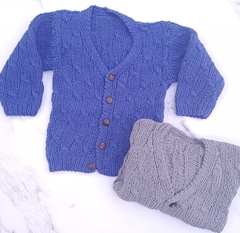 Cardigan tejido trenzado