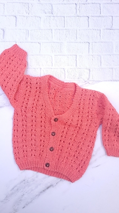 Cardigan tejido calado