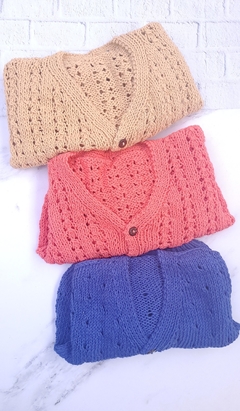 Cardigan tejido calado - tienda online