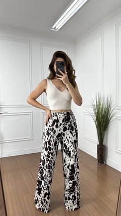 Calça Tricot Cow Print - Loja Haja Amor