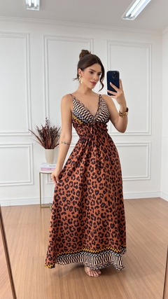 Vestido Estampado Animal Print Evilly - loja online