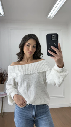 Blusa Tricot Pétala Mescla - Loja Haja Amor