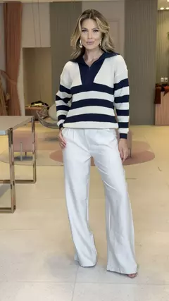 Blusa tricot Listrada Zíper - loja online