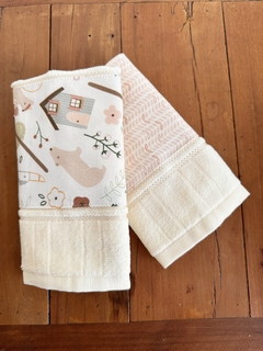 Kit com 2 Toalhas de Boca Canteiro - comprar online