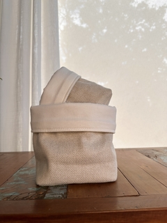 kit Cesto Cachepot Prático Bege - loja online