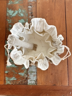 Porta Joias Bege 2 - Retecer - Artesanal e Sustentável, Cestos para organizar a casa toda, brinquedos lúdicos e presentes