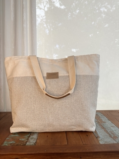 Bolsa Praia Bege Cinza - comprar online