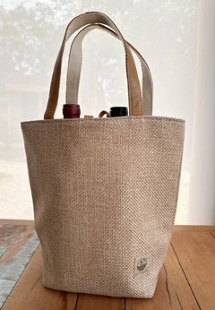 Bolsa Dourada para Vinho e Taça Seriema