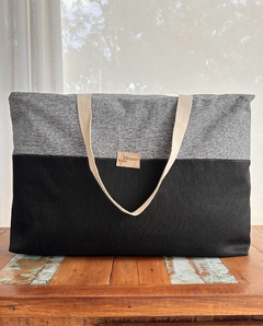 Bolsa Grande de Viagem para Enxoval Roupas de Cama e Banho Preta - Retecer - Artesanal e Sustentável, Cestos para organizar a casa toda, brinquedos lúdicos e presentes