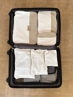 Kit Organizador de Mala com 3 necessaires e 3 malinhas Rústico Claro na internet