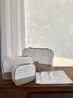 Kit Organizador de Mala com 3 necessaires e 3 malinhas Rústico - loja online