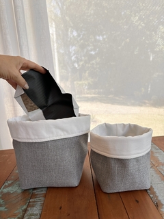 kit Cesto Cachepot Prático Bege Escuro - loja online