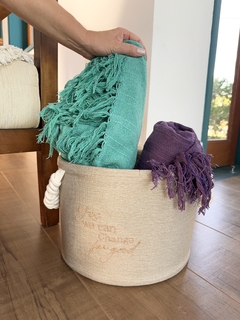 Cesto Balaio Change for Good - Retecer - Artesanal e Sustentável, Cestos para organizar a casa toda, brinquedos lúdicos e presentes