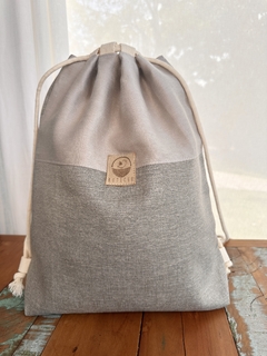 Mochila Unissex Cinza - Retecer - Artesanal e Sustentável, Cestos para organizar a casa toda, brinquedos lúdicos e presentes
